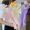 Opakowanie prezentów 10pcs Bowknot Flower Packaging Box Florist Portable Paper Bow Bukiet Bor Christma Wedding Birthday Party Materia 230625