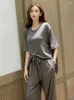 Women's Sleepwear Women's Pajamas Pajama Modal S Women With Breast Implants Summer Two-piece Spring/summer Short-sleeved Pants Household