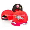 Casquettes de balle Tous les concepteurs d'équipe Snapbacks réglables Chapeaux ajustés Broderie Football Basketball Mesh Flex Bonnets Chapeau plat H Dhfh5