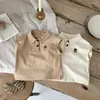 Polos Stickerei Kinder T-shirt Nette Bär Korea Stil Sommer Junge Mädchen Kleidung Solide Kurzarm Kinder Polo-Shirt 230625