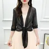 Women's Knits Summer Cardigan Ladies Sexy Thin Sunscreen Short Jacket Leng Dress Coat Type Shawl