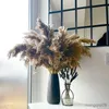 Dried Flowers 5pcs Grass Dry Flower BunchTable Bulrush Party Home Decor Natural Phragmites Reed Wedding Decoration