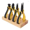 Titta på reparationssatser Tools 4st smycken tång Ställ in olika storlekar Mini -skärning med träpall för att göra DIY Craft Repairing Deli22