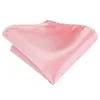 Noeuds papillon pêche rose solide 2023 hommes élégants cravate Hanky bouton de manchette cravate en soie pour la fête de mariage affaires mode marque salut-cravate conception