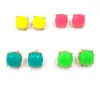 Stud Earrings 2023 Summer Colored Leopard Zebra Snake Animal Grain Big Square Dot Earring For Girl