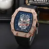 S183 Top Luxury High Quality Men's Watch Automatic Sports 3 Needle Run Seconds Full Function Diamond R Men's Quartz Watch