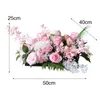 Flores decorativas 50/105 cm grande rosa estrada citada linha de flores arco de casamento artificial pano de fundo mesa floral corda parede janela pendurada decoração