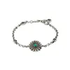 2023 Gujia S925 argent sterling utilisé bracelet Turquoise tournesol pour hommes et femmes