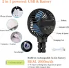 Inne domowe wózek w fanowym wózku Garden Ręka trzymana ładowna USB Bladeless Small Folding Fan Fan Mini wentylator cichy stół Outdoor Cooler Secion Fan 230625