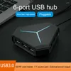 Port USB Hub 3.0 عالي السرعة متعددة الفاصل قارئ بطاقة المحول للاختراق لأجهزة الكمبيوتر المحمولة كمبيوتر سطح المكتب