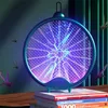 Other Home Garden Fly Swatter Electric Racket Rechargeable Bug Zapper Racket Portable Foldable 2-in-1 Mosquito Killer Trap for Home Bedroom Patio 230625