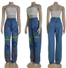 Spring New Women's Jeans damskie mody Casual Fashion High Waisted Pants Designer dżinsy