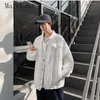 Men's Jackets 2023 Spring Autumn White Denim Jacket Men's Hong Kong Style Loose Lapel Jeans Coat Uisex Workwear Women Korean Streetwear