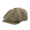 Gorra de Newsboy de espiga clásica de 8 paneles de verano para hombre con botón grande y banda elástica Paperboy Hats