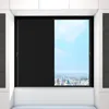 Gardin bärbar blackout gardiner vattentät UV-resistenta fönster lätt att klippa passform för sovrum sovsal svart persienner