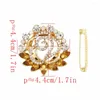 Brooches 4 Colors Generous Shining Full Crystal Rhinestone Flower Buckle Brooch For Women Pin Scarf Cloth Jewelry Accessories