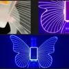 Inne imprezy imprezowe 1PC RGB Kolor LED Strobe Baton Blowing Butterfly Wings Lampy szampana LED LIGHT LIGHT Flash Stick Butelka Topper Ligh 230621