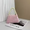 Frühling Macaron Neue selbstgemachte kleine Handtasche Französische Fee Handgewebte Perlenhandtasche 230625