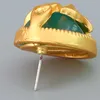 Boucles d'oreilles mode métal circulaire résine Lotus pour femmes exagéré rétro Banquet bijoux accessoires