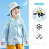 Abbigliamento per protezione solare per bambini Upf50 + Mantello con scialle con cappuccio estivo Uv per ragazzi e ragazzeqye1