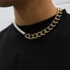 Brins nouvelle mode Imitation perles lien chaîne collier hommes de luxe en acier inoxydable à la main tour de cou pour bijoux cadeau 230613