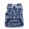 Chien Vêtements Chien Jeans Veste Mignon Casual Bleu Denim Manteau Gilet Pet Chiot Vêtements Vêtements 6 Tailles 2 Couleurs 230625