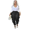 Womens Wide Leg Pants Designer 2023 New Solid Wood Ear Edge Drawstring Casual Pantalon Loose Leggings