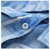 2023 verão azul estampa floral vestido cintura com cinto manga curta botões lapela gola midi vestidos casuais w3l048701