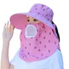 Chapeaux à large bord Rimiut Farm Working Outdoor Sunprotection Face Mask Sunhats for Women Fashion Flower Printed Summer Hat UV Protect Sun HatSun block HKD230625