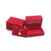 Bolsas de joyería terciopelo ahueca hacia fuera caja de regalo organizador estilo chino anillo de compromiso collar llevar caja de almacenamiento de exhibición