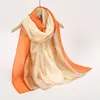 Gradient Satin Long Shawls Ombre Silk Bag Scarves Big Size Muslim Women Hijab Travel Beach Maxi Wrap Elegant Ladies Party Shawl