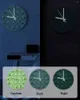 Wall Clocks White Daisy Love Green Luminous Pointer Clock Home Ornaments Round Silent Living Room Bedroom Office Decor