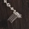 Hair Clips Wedding Comb Decor Rhinestone And Leaf Fashion Elegant Beautiful Accessory For Bride Bridesmaids XIN-