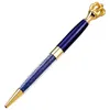 Gold Powder Diamond Ballpoint Pen Metal School Teacher Presentkontor Tillbehör Kawaii Stationera grossist