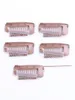 Professional Hair Extension Clips 3.8cm 10 Teeth Snap Clips With Safety Pin For Weft Hair Extensions