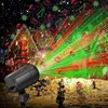 Wodoodporny świąteczny projektor światła 12 Wzory Czerwona i zielona ruchome lampka na trawniku oświetlenie krajobrazowe Święto Holiday Lampy laserowe