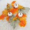 Dekorativa blommor 2023 Holiday Autumn Flower Basket Simulation Thanksgiving Festival Wreath Pumpkin