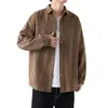 Vestes pour hommes à la mode hommes veste manteau mélange de coton décontracté Streetwear automne vêtements couleur unie chemise sans décoloration pour les rencontres