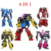 Jouets de transformation Robots 4 EN 1 Mini Force Transformation Robot Jouets Figurines MiniForce X Simulation Voiture Avion Déformation Camion Jouet 230621