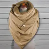 Scarves 2023 Fashion Women Solid Color Button Soft Wrap Casual Warm Simple Shawls Buckle Decoration