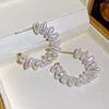 Kolczyki Dangle Trendy 14K prawdziwe złoto poszyjki słodkowodne perły dla kobiet wysokiej jakości biżuteria kryształ 925 Srebrna igła prosta na co dzień