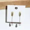 أقراط Dangle S925 Sterling Silver Needle Stud Freshwater Pearl Eco Brass/Anti Gold Corea Fasion Jewelry for Women Hyacinth