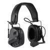 Тактические наушники тактические гарнитуры Airsoft Combat Headphone Стреляйте в гарнитуре, защищающая гарнитура с PTT 230621