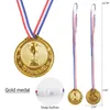 Winner Gold Medals Trophy Awards with Lanyard Ribbon Sports Game Children's Events Classrooms Competitions Favors