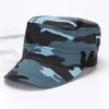 Beanies Men's Retro Camouflage Breathable Adjustable Flat Top Outdoor Hat