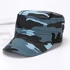 Beanies Men's Retro Camouflage通気性調整可能なフラットトップアウトドアハット