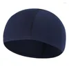 Мотоциклетные шлемы Aozbz Bicycle Helme Внутренняя шляпа Шляпа Quick Dryskess Cacing Комфорта под Beanie Blue