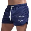 Heren badmode Custom Your Summer Beach Shorts Badmode Mannen Badpak Boy Swim BoxerTrunks Zwemmen Surf Banadores Mayo Sungas Gym Shorts 230621