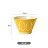 Bowls Household Retro Nordic Ceramic Rice Creative 5-inch Tall Lamian Noodles Dessert Ramen Hat Trumpet Bowl Tableware