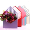 Emballage cadeau enveloppe créative fleur boîte de rangement mariage fiançailles fête décor à pois rayures imprimé carton fournitures d'emballage